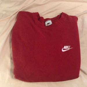 Red Nike Pullover Sweatshirt